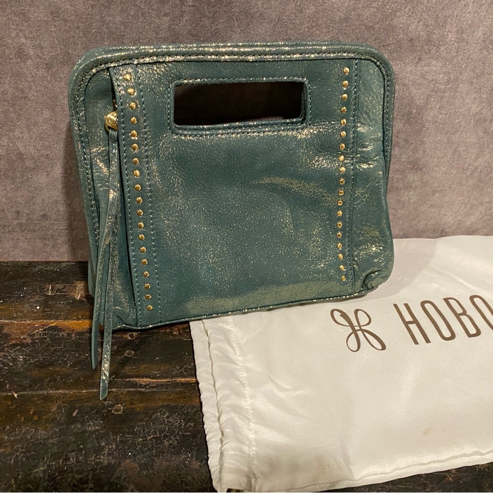 HOBO Ace Evergreen Shimmer Clutch Purse